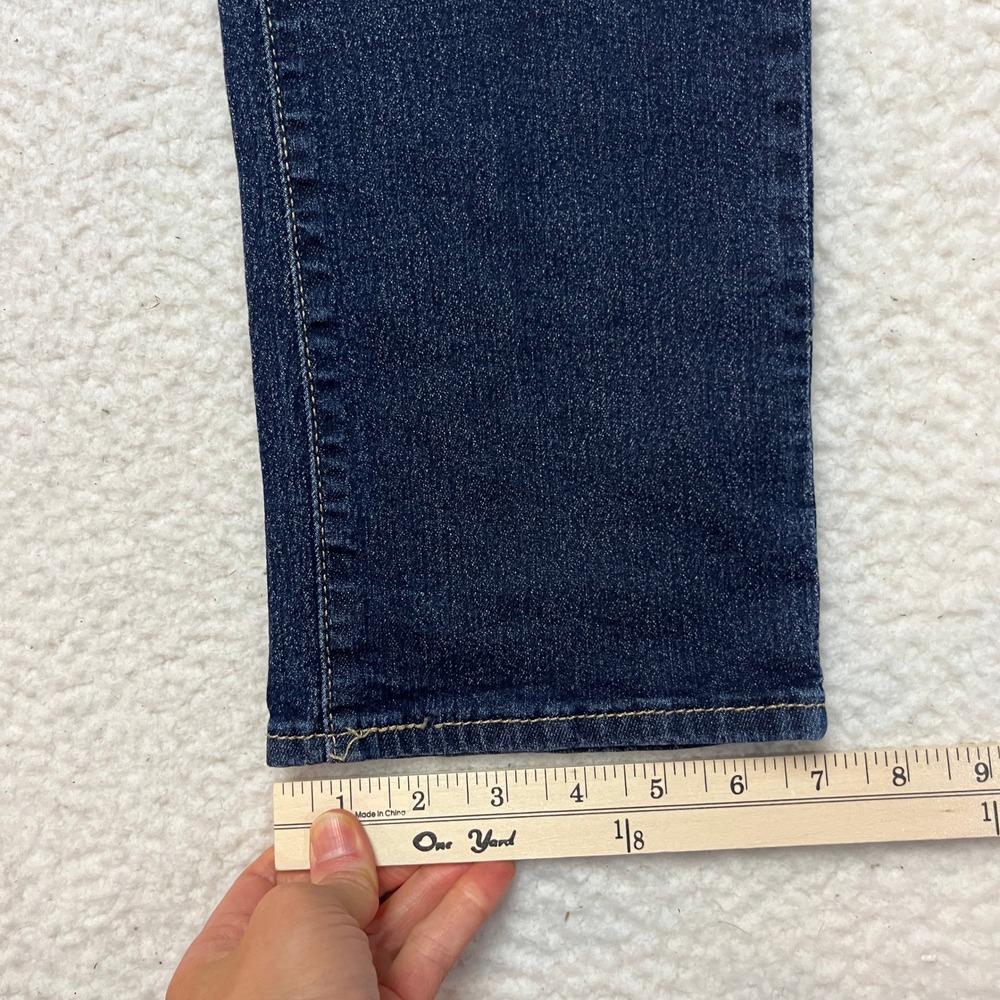 Signature Levi Strauss Women 10M Blue Modern Slim Jeans Dark Wash Stretch - Picture 3 of 10